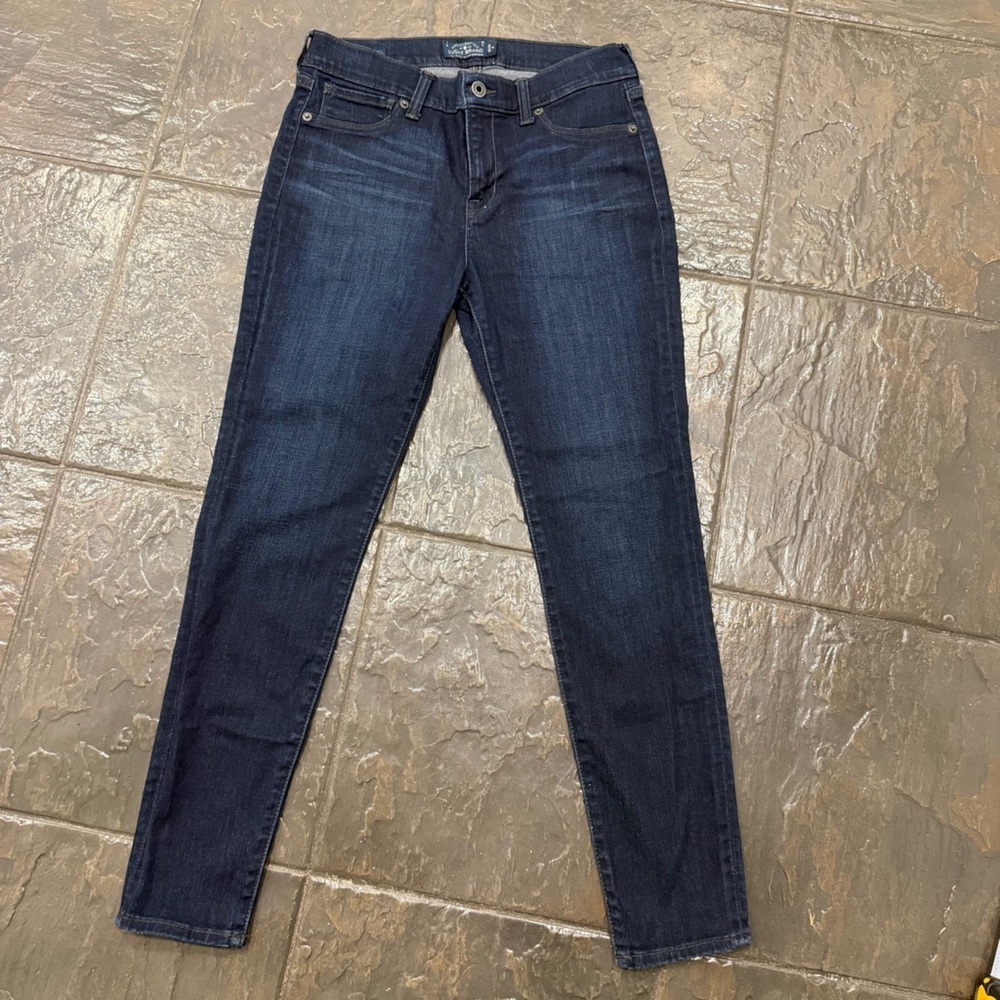 Lucky Brand Women's Deep Indigo Skinny Jeans Premium Denim Size 10 - Picture 2 of 10